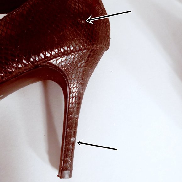 Black Textured Open Toe Olena Heels,  Black Strappy Animal Print Stilettos Heels - Picture 4 of 14